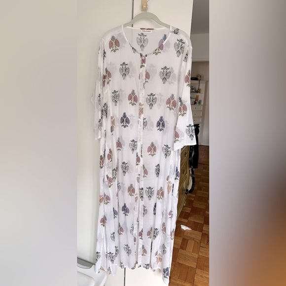 Roller Rabbit Klokke Flower Anu long kurta/caftan/dress. Size XL. - Picture 3 of 8